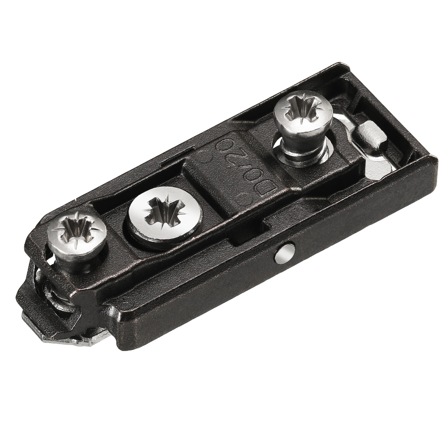 T-type Linear Mounting Plate 0mm Euroscrews 15mm Noir